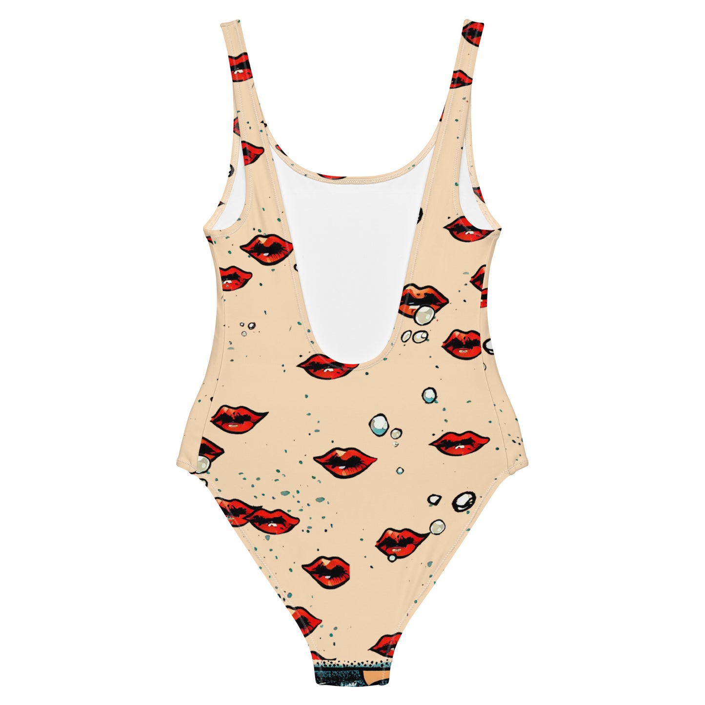 Blue Glitter Siren (Lotus pose #1) One-Piece Swimsuit